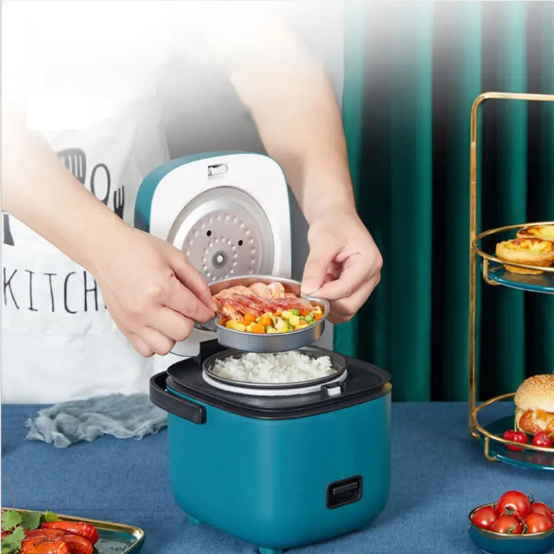 1.2L New Mini Rice Cooker Small 1-2 Person Rice Cooker Household Single Kitchen Small Household Appliances WIth Handle EU Plug