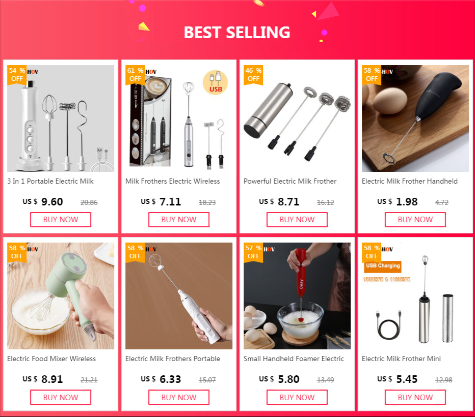 Portable Mini Milk Frothers Wireless Handheld Blender With USB Electric Coffee Maker Whisk Mixer For Cappuccino Milk Foamer