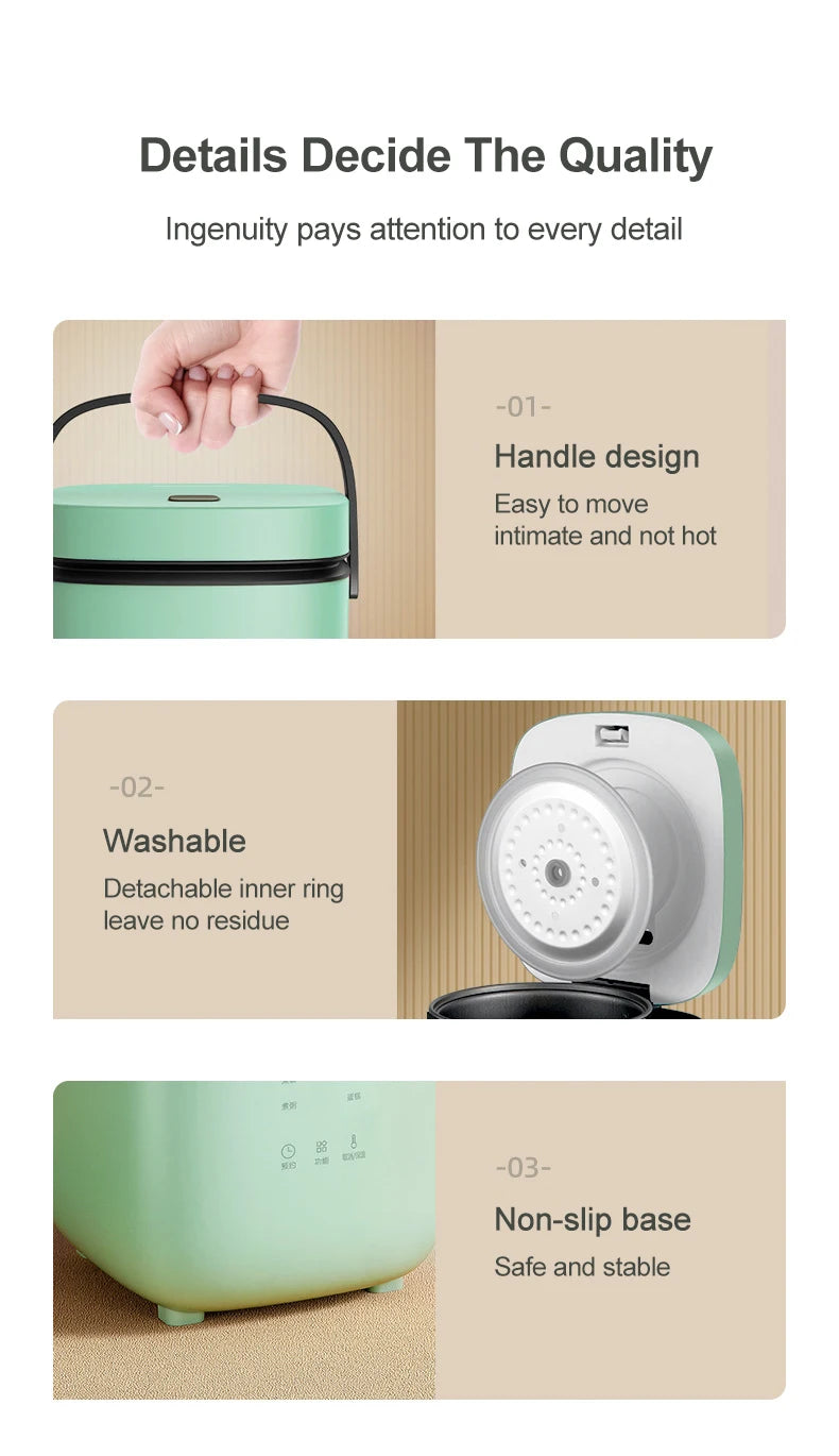 1.2L New Mini Rice Cooker Small 1-2 Person Rice Cooker Household Single Kitchen Small Household Appliances WIth Handle EU Plug