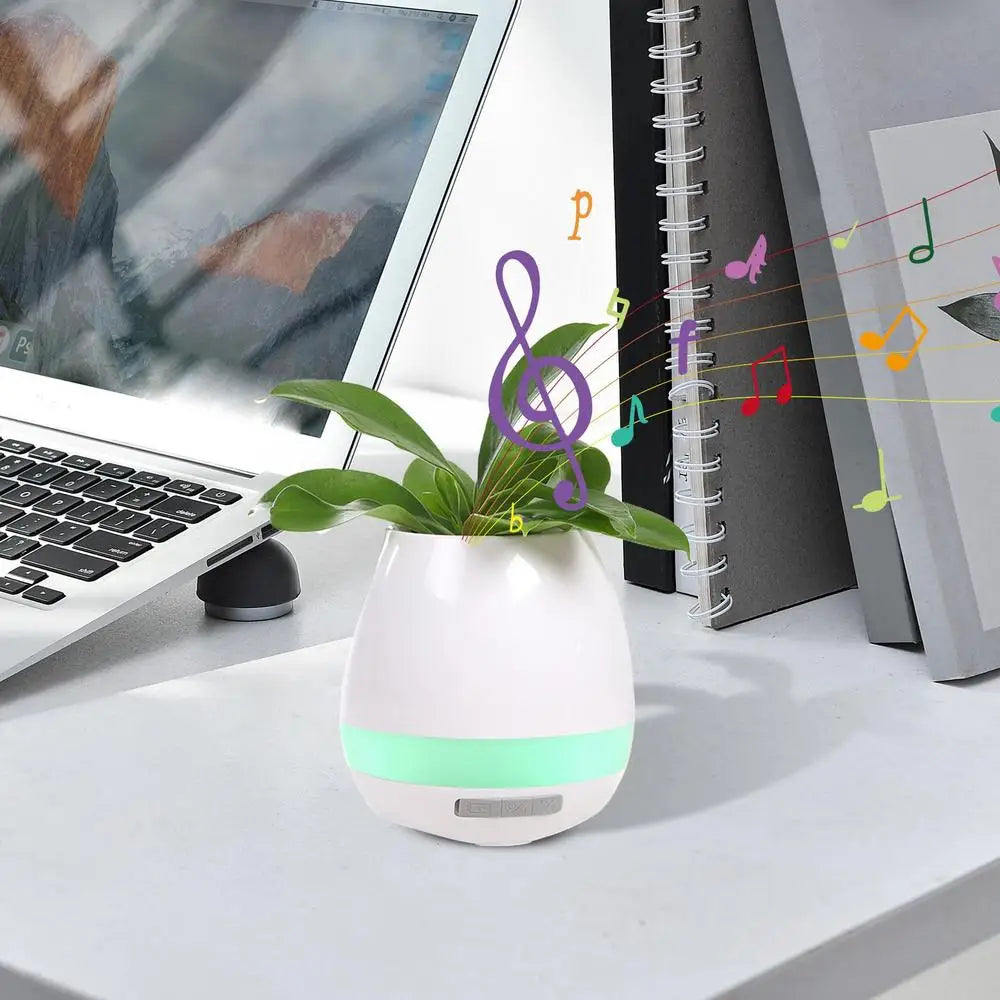 Smart Flowerpots Indoor Plant Pot Easy And Fun Plant Care Tech Wireless Speaker For Home Gardening Travel-friendly Decor Living