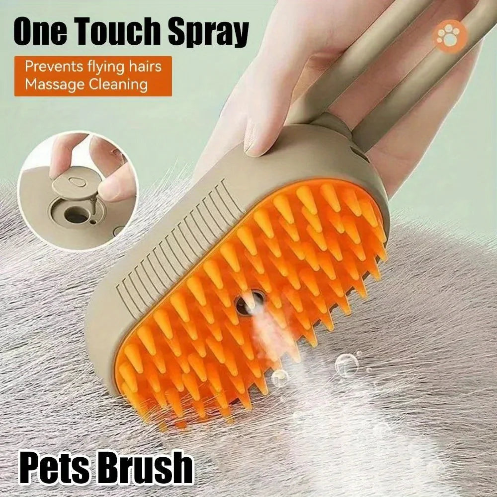 Steam Brush Cat Brush Cats Vaporizer Pet Hair Brush Remover Pets Cleaning Steamy Spray Massage Comb