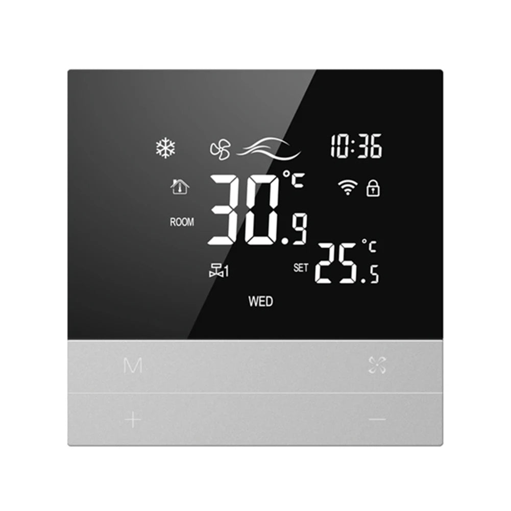 WiFi Smart Central Air Conditioner Thermostat 2 4 Pipe Smart Air Conditioning Panel Voice Tuya Temperature Controller for Alexa