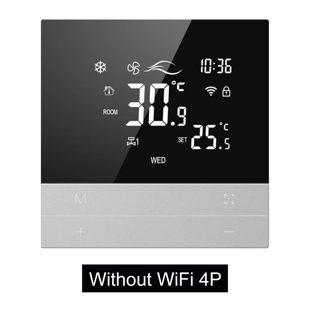 WiFi Smart Central Air Conditioner Thermostat 2 4 Pipe Smart Air Conditioning Panel Voice Tuya Temperature Controller for Alexa