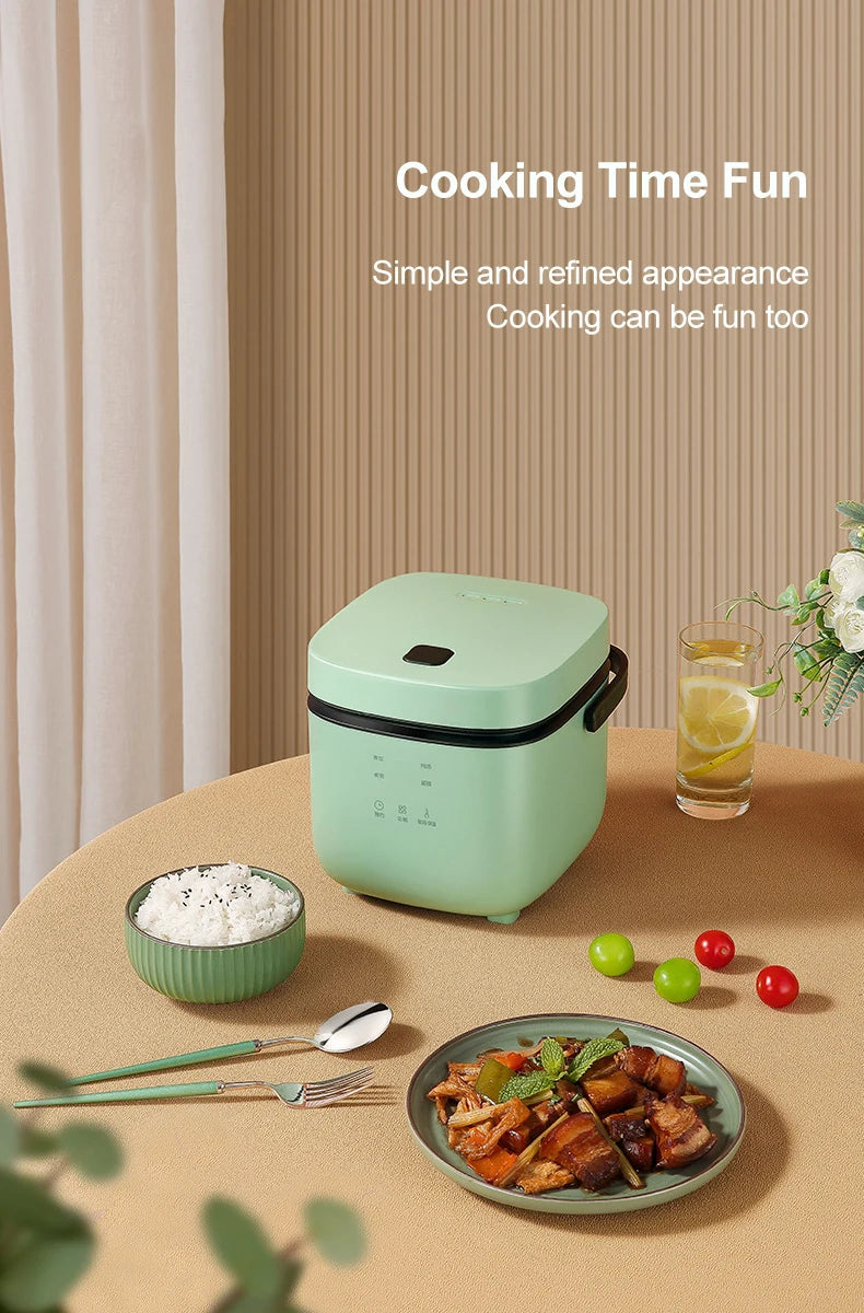 1.2L New Mini Rice Cooker Small 1-2 Person Rice Cooker Household Single Kitchen Small Household Appliances WIth Handle EU Plug