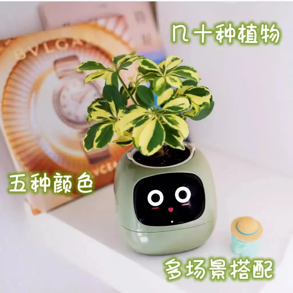 IVY Intelligent Flowerpot Plant Robot Plant Maintenance Customization Smart Robot Rich Expression Interaction Companion Gift