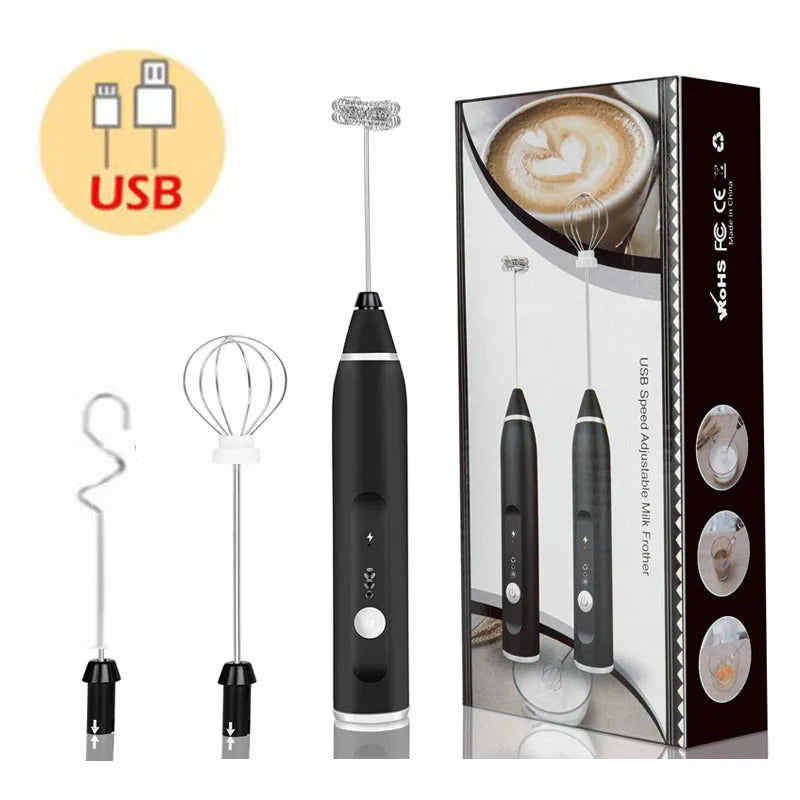 Portable Mini Milk Frothers Wireless Handheld Blender With USB Electric Coffee Maker Whisk Mixer For Cappuccino Milk Foamer