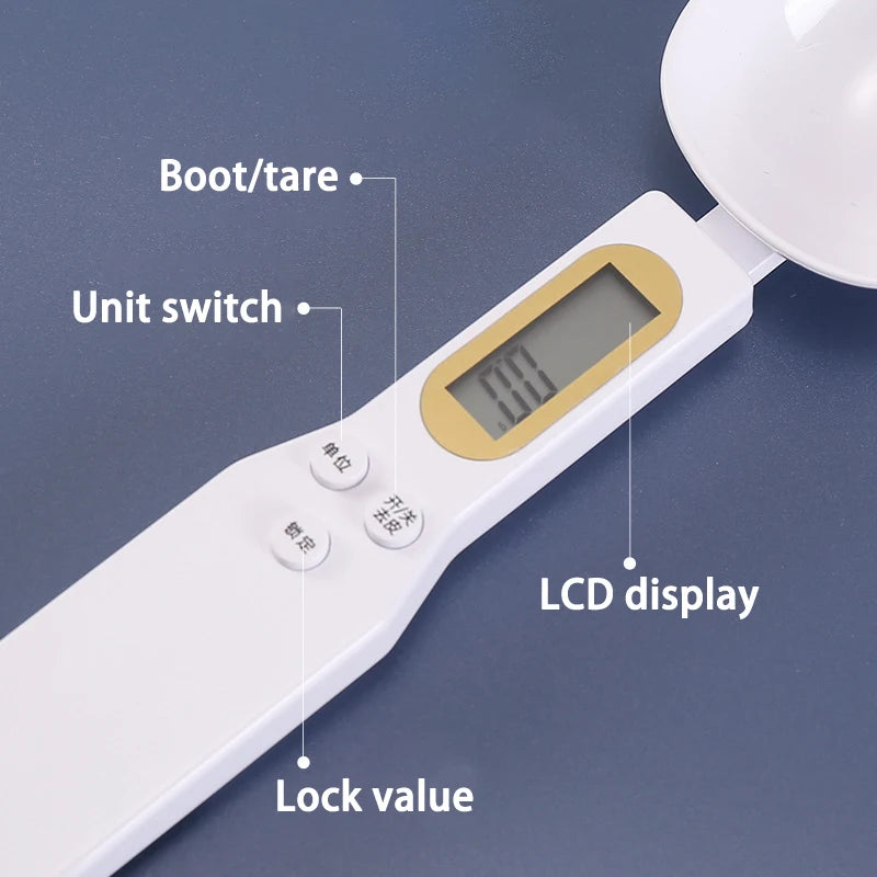 LCD Digital Kitchen Scale 500g 0.1g Measuring Food Spoon Scale Mini Kitchen Tool for Milk Coffee Scale Weight Measuring Spoon