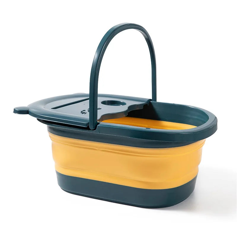 1pcs Foldable Foot Bath Bucket Massage Foot Wash Basin Home Laundry Tub Bucket Adult  Foot Bath Basin Bathroom Accessories