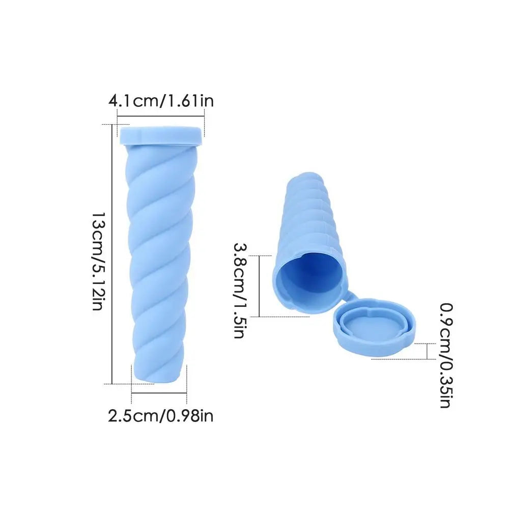 Silicone Popsicle Molds Reusable Ice Pop Sleeves Long Popsicle Maker Homemade 3-Color Ice Cream Mould Freezer Tubes With Lids
