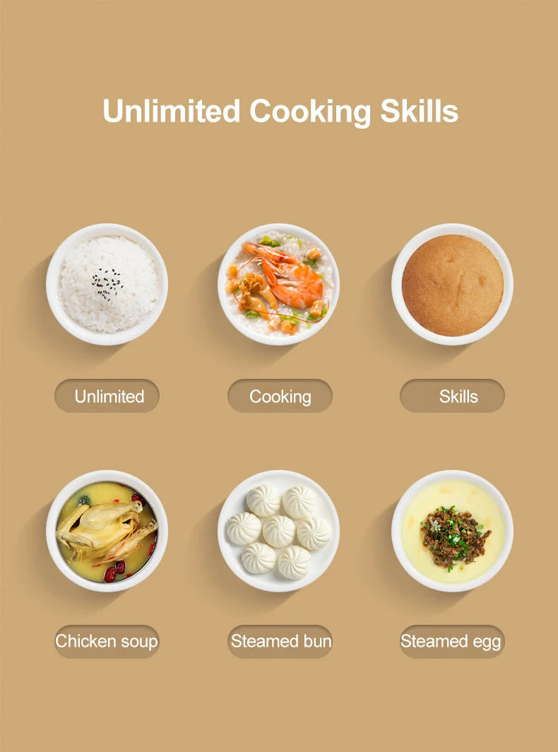 1.2L New Mini Rice Cooker Small 1-2 Person Rice Cooker Household Single Kitchen Small Household Appliances WIth Handle EU Plug
