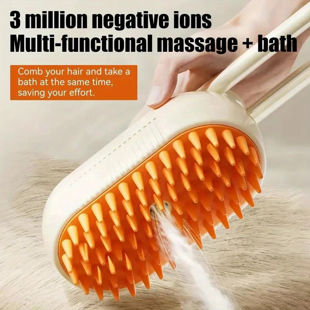 Steam Brush Cat Brush Cats Vaporizer Pet Hair Brush Remover Pets Cleaning Steamy Spray Massage Comb