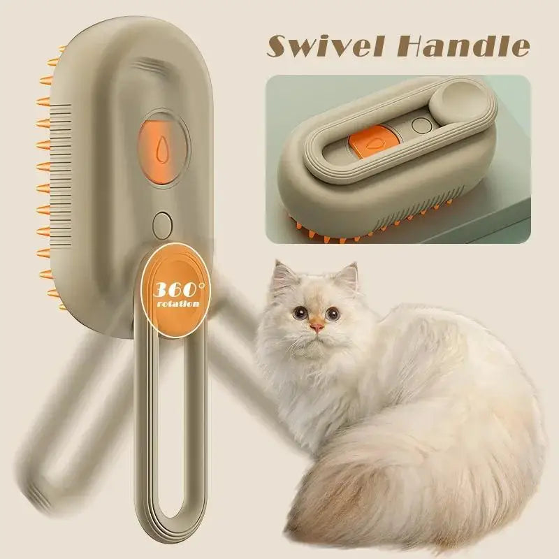 Steam Brush Cat Brush Cats Vaporizer Pet Hair Brush Remover Pets Cleaning Steamy Spray Massage Comb