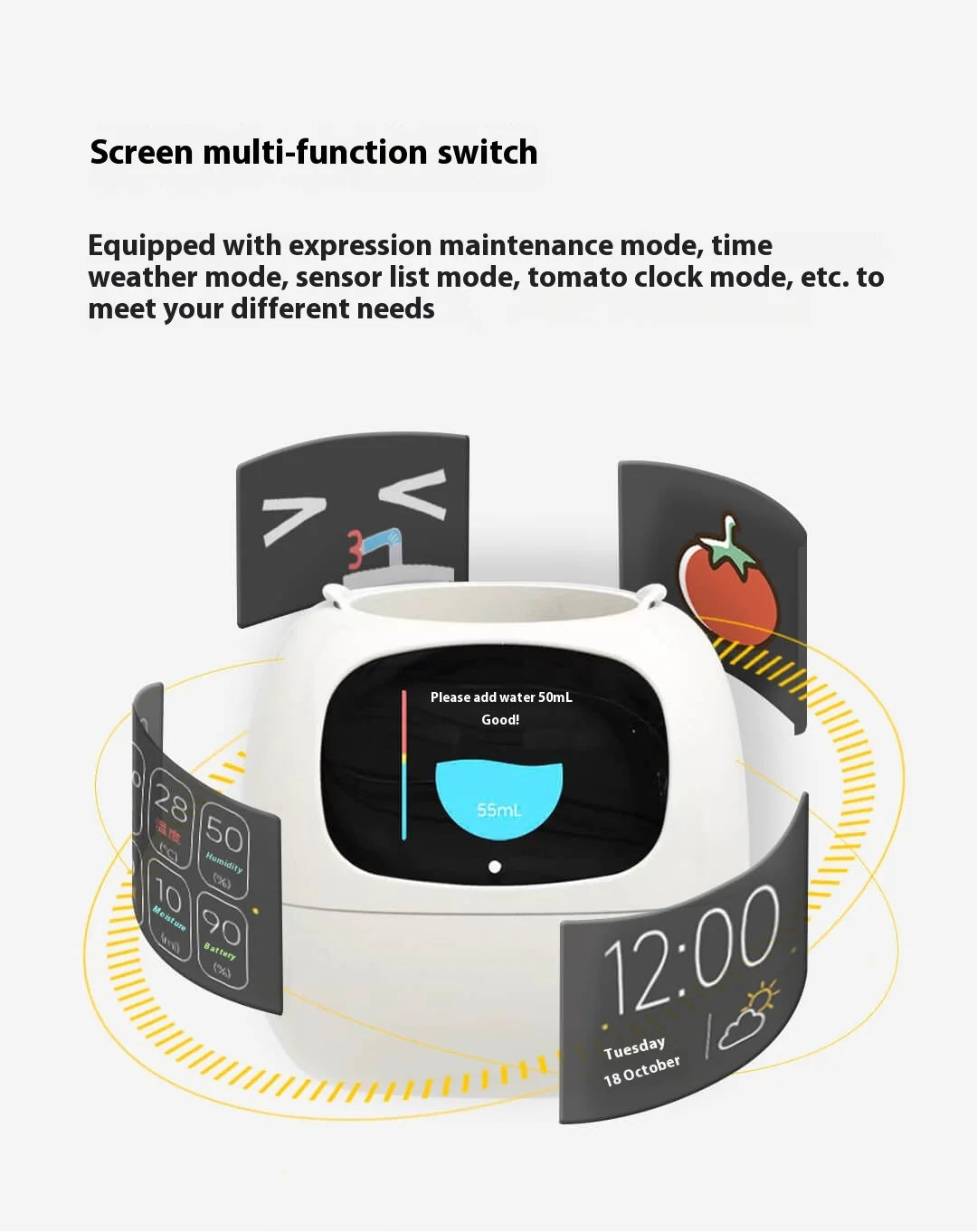 IVY Intelligent Flowerpot Plant Robot Plant Maintenance Customization Smart Robot Rich Expression Interaction Companion Gift