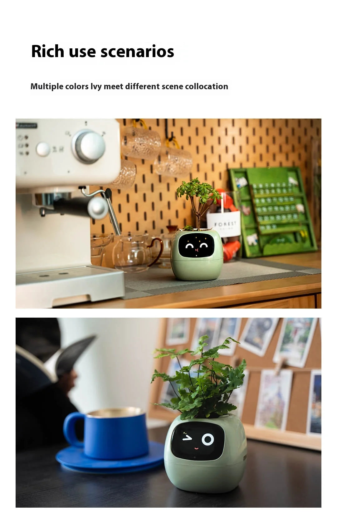 IVY Intelligent Flowerpot Plant Robot Plant Maintenance Customization Smart Robot Rich Expression Interaction Companion Gift