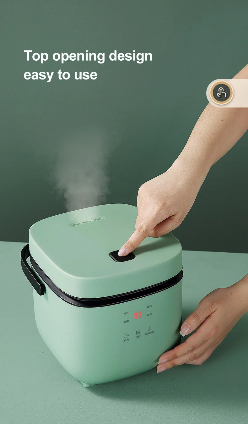 1.2L New Mini Rice Cooker Small 1-2 Person Rice Cooker Household Single Kitchen Small Household Appliances WIth Handle EU Plug