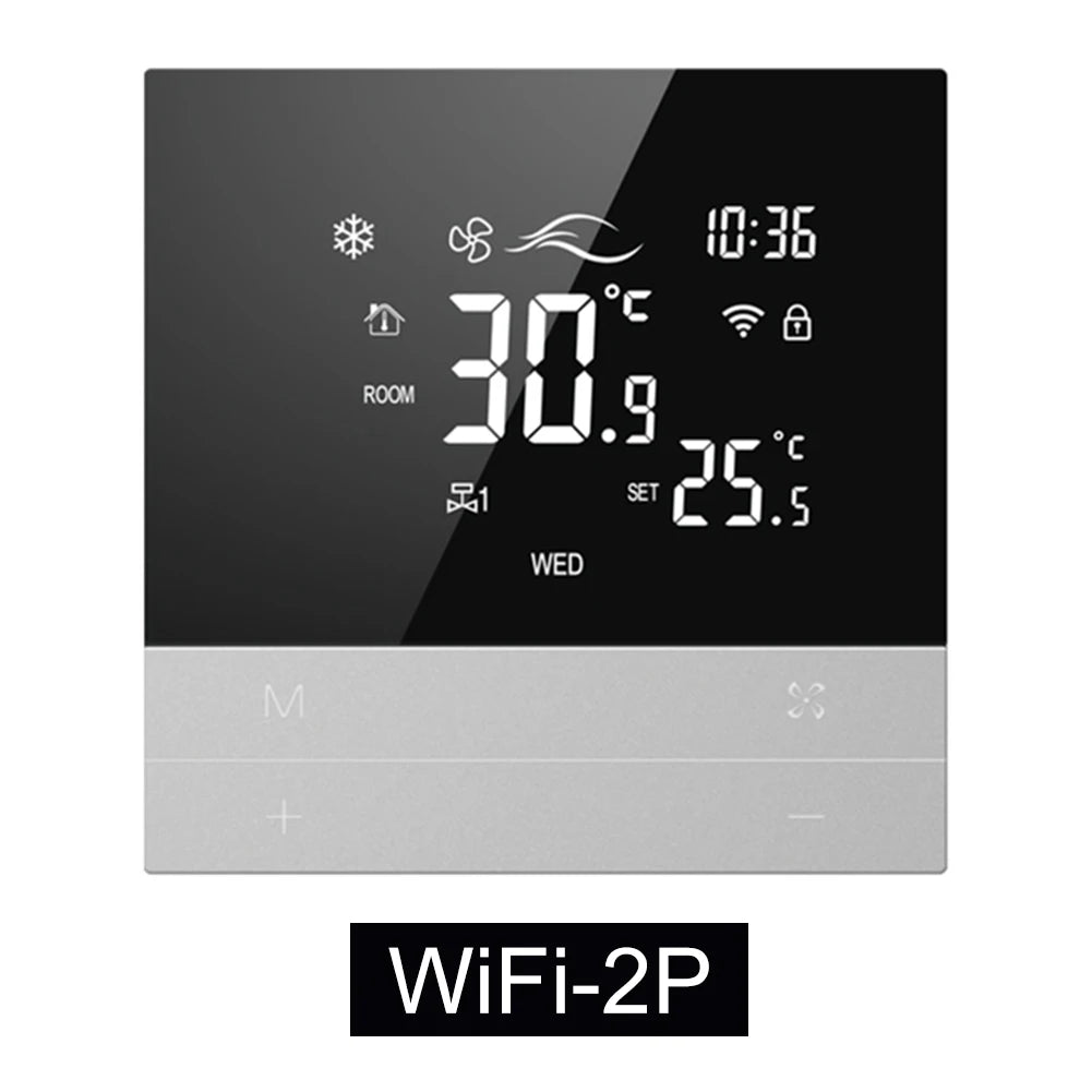WiFi Smart Central Air Conditioner Thermostat 2 4 Pipe Smart Air Conditioning Panel Voice Tuya Temperature Controller for Alexa