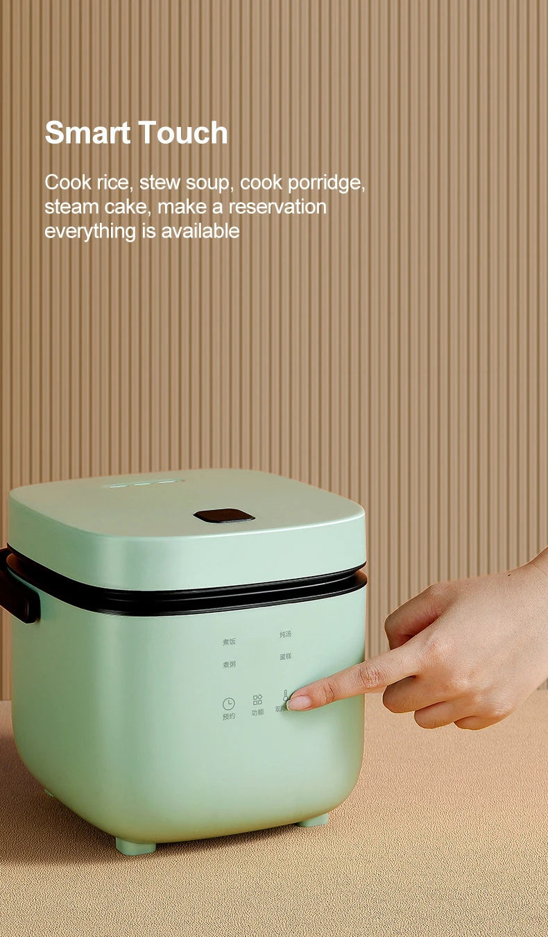 1.2L New Mini Rice Cooker Small 1-2 Person Rice Cooker Household Single Kitchen Small Household Appliances WIth Handle EU Plug