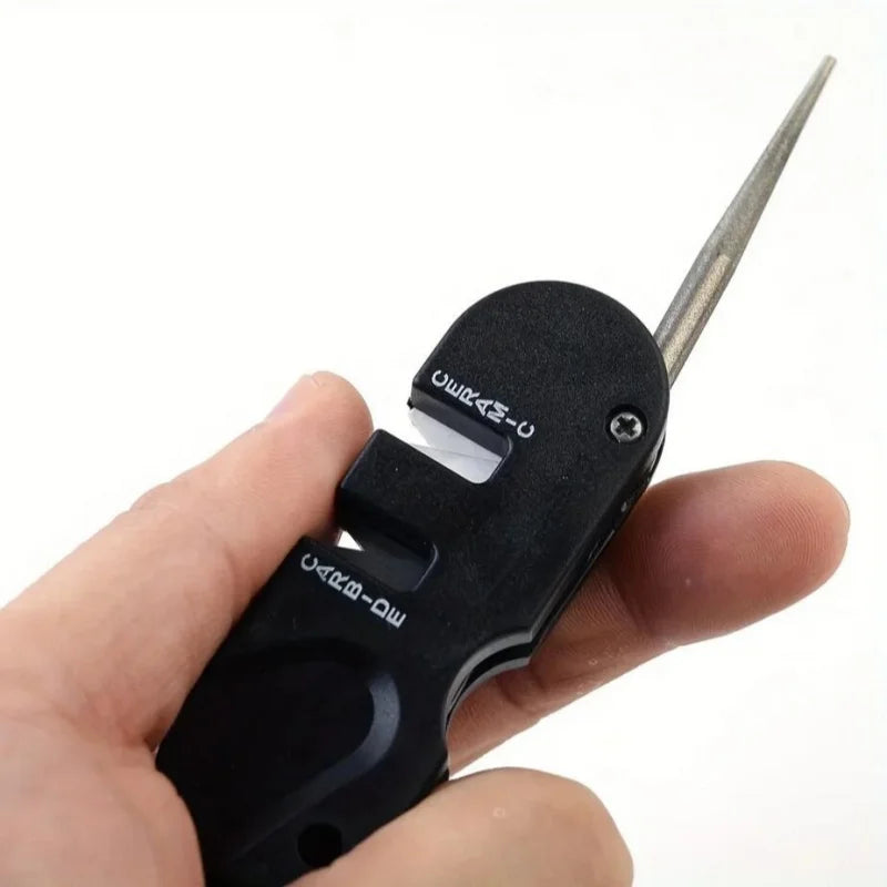 Portable Tungsten Ceramic Carbide Knife Whetstone Sharpener Tool Camp outdoor Knife sharpener