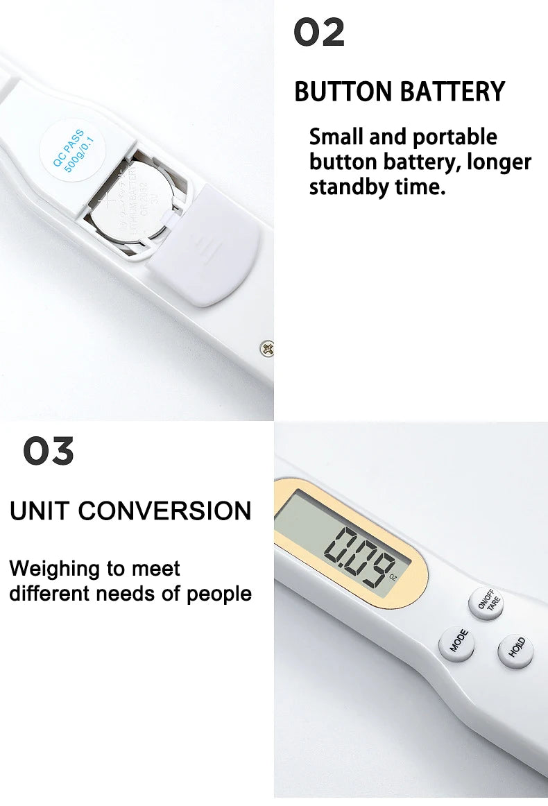 LCD Digital Kitchen Scale 500g 0.1g Measuring Food Spoon Scale Mini Kitchen Tool for Milk Coffee Scale Weight Measuring Spoon