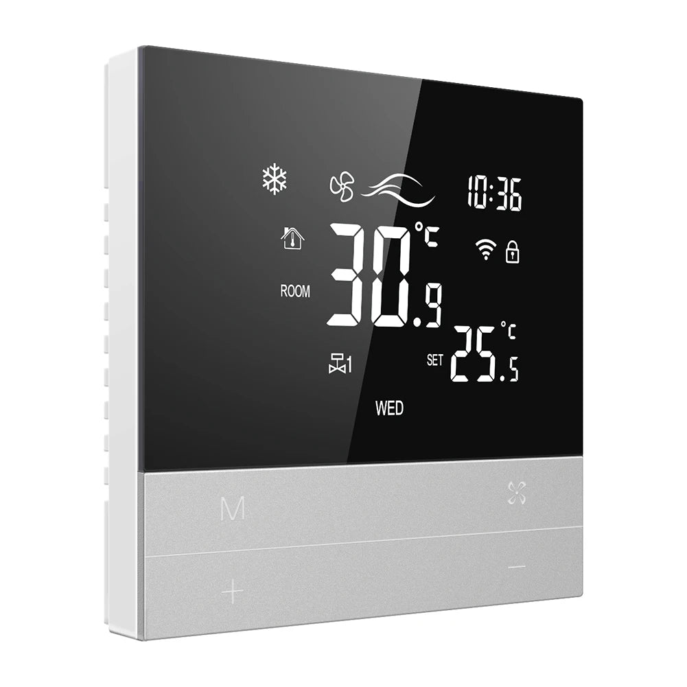 WiFi Smart Central Air Conditioner Thermostat 2 4 Pipe Smart Air Conditioning Panel Voice Tuya Temperature Controller for Alexa
