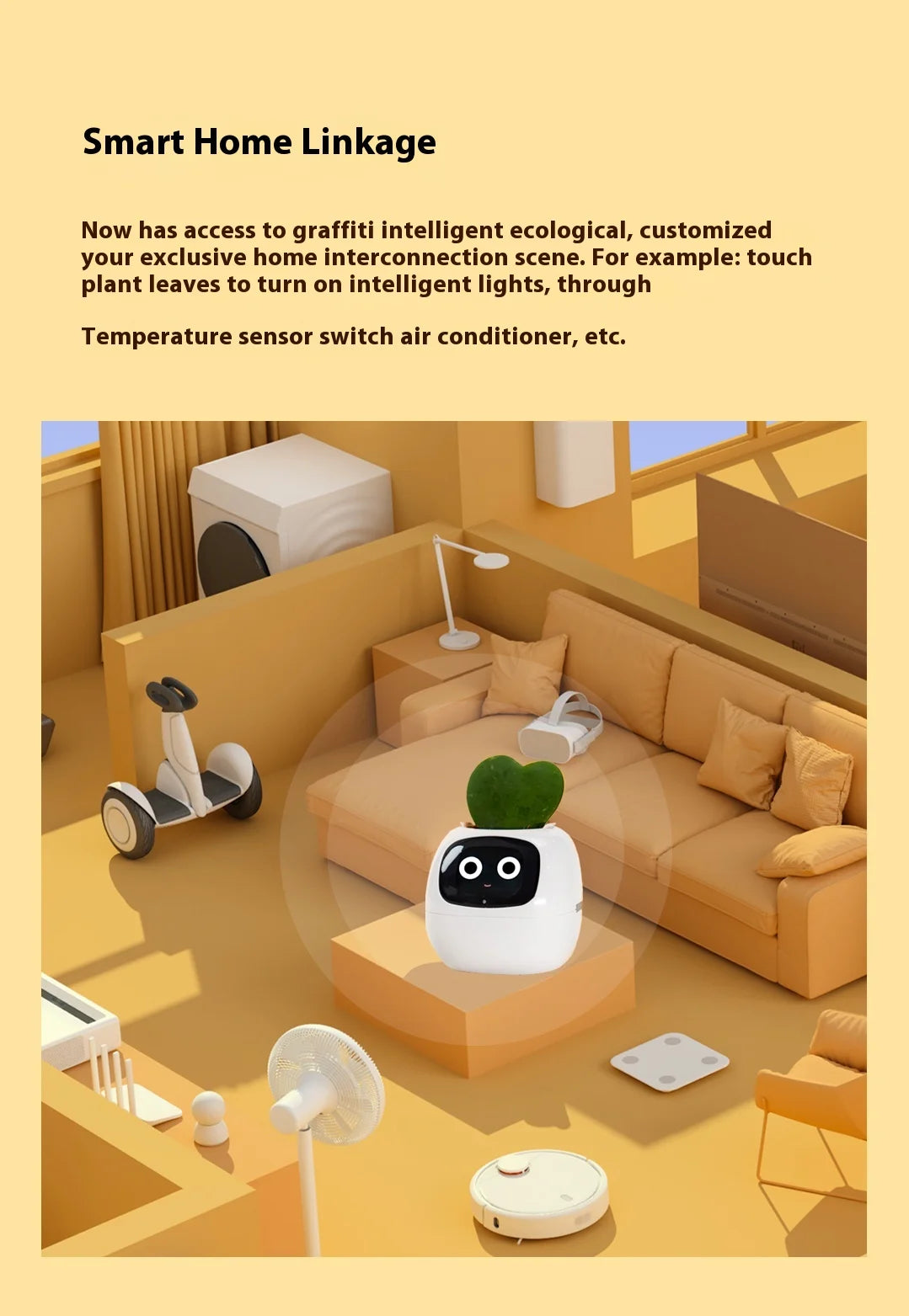 IVY Intelligent Flowerpot Plant Robot Plant Maintenance Customization Smart Robot Rich Expression Interaction Companion Gift