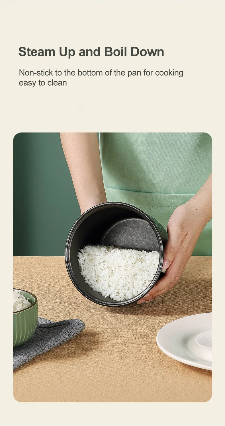 1.2L New Mini Rice Cooker Small 1-2 Person Rice Cooker Household Single Kitchen Small Household Appliances WIth Handle EU Plug
