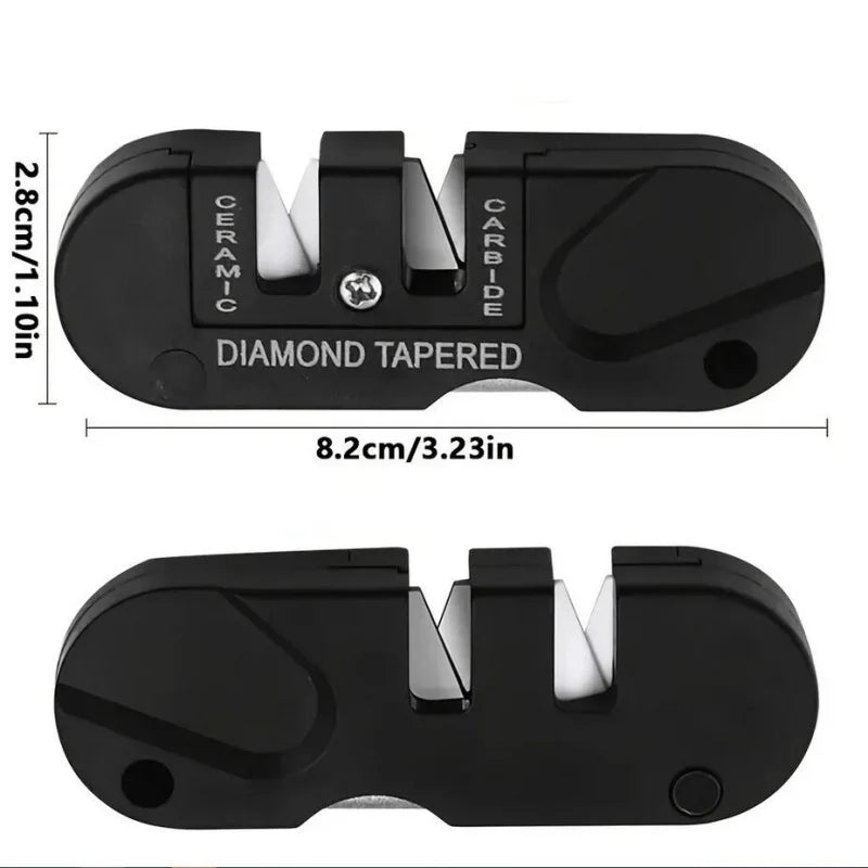 Portable Tungsten Ceramic Carbide Knife Whetstone Sharpener Tool Camp outdoor Knife sharpener