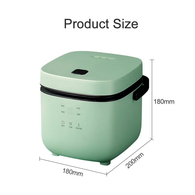 1.2L New Mini Rice Cooker Small 1-2 Person Rice Cooker Household Single Kitchen Small Household Appliances WIth Handle EU Plug