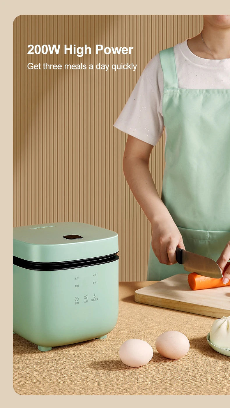 1.2L New Mini Rice Cooker Small 1-2 Person Rice Cooker Household Single Kitchen Small Household Appliances WIth Handle EU Plug