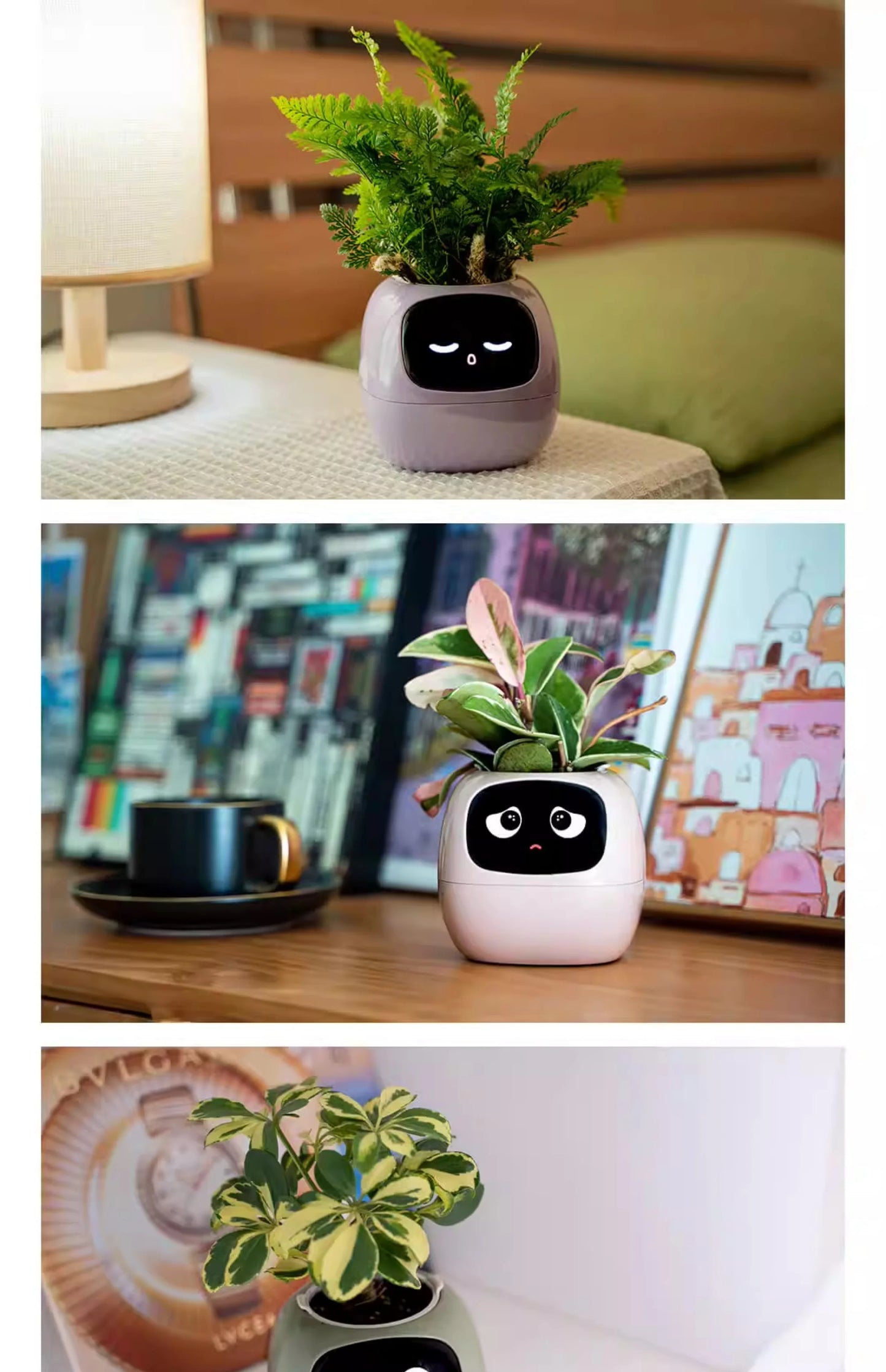 IVY Intelligent Flowerpot Plant Robot Plant Maintenance Customization Smart Robot Rich Expression Interaction Companion Gift