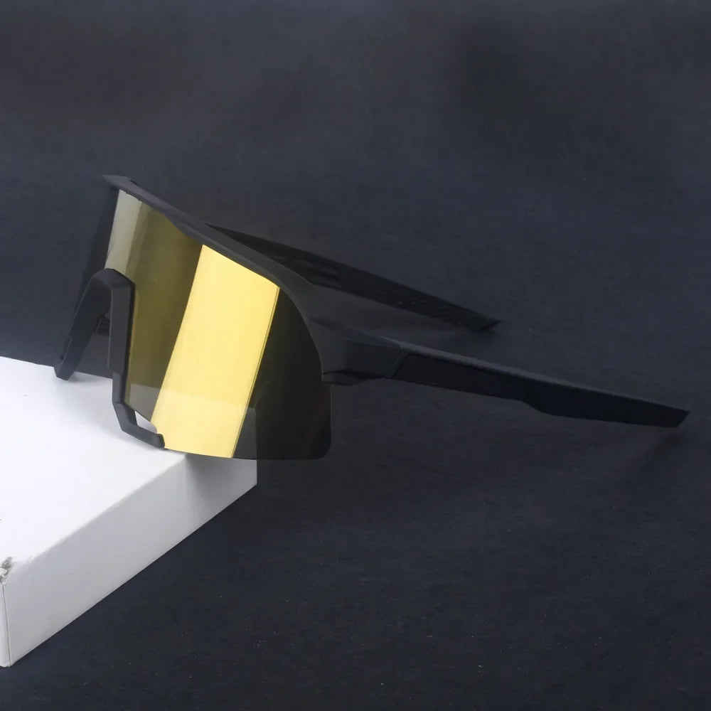 Cycling Glasses Riding Glasses Men Sunglasses UV100% Bicycle Goggles Wind Resistance Reduction Durable Mountain and Road Bike