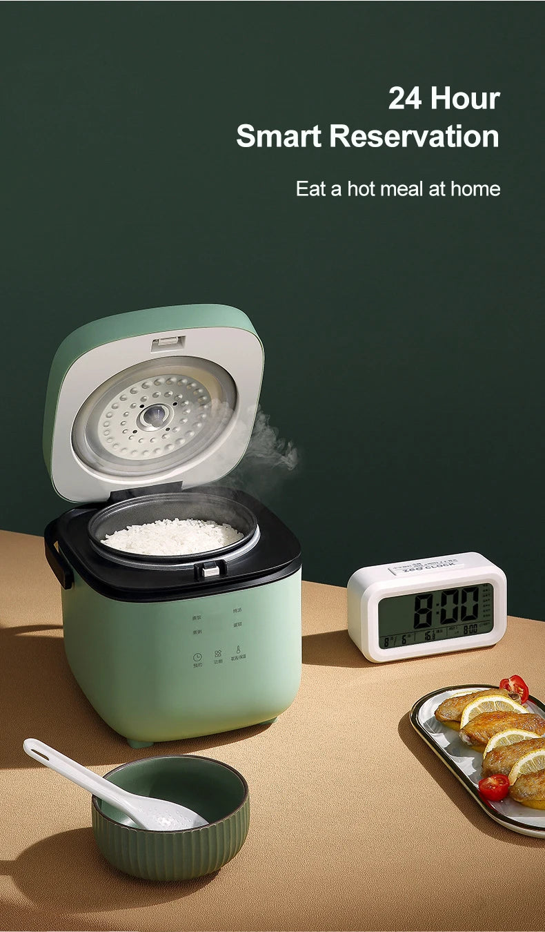 1.2L New Mini Rice Cooker Small 1-2 Person Rice Cooker Household Single Kitchen Small Household Appliances WIth Handle EU Plug