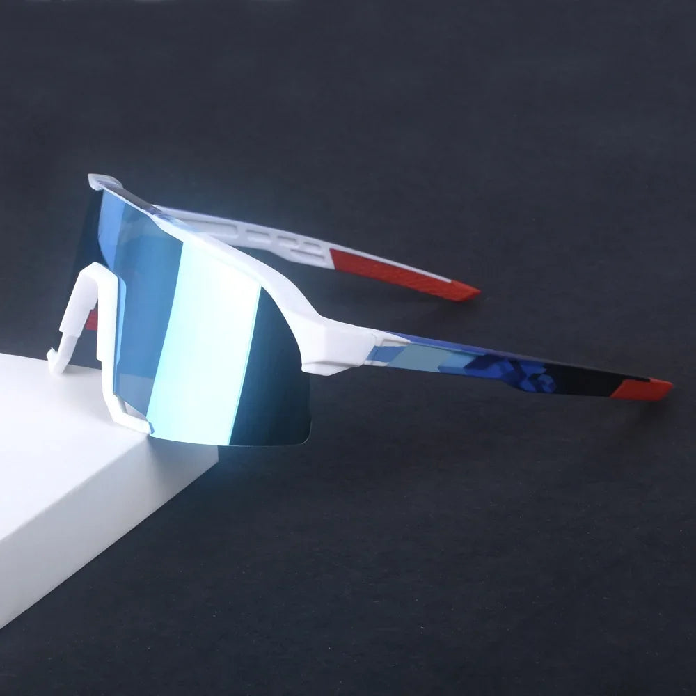 Cycling Glasses Riding Glasses Men Sunglasses UV100% Bicycle Goggles Wind Resistance Reduction Durable Mountain and Road Bike