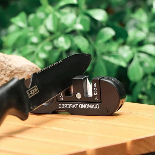 Portable Tungsten Ceramic Carbide Knife Whetstone Sharpener Tool Camp outdoor Knife sharpener