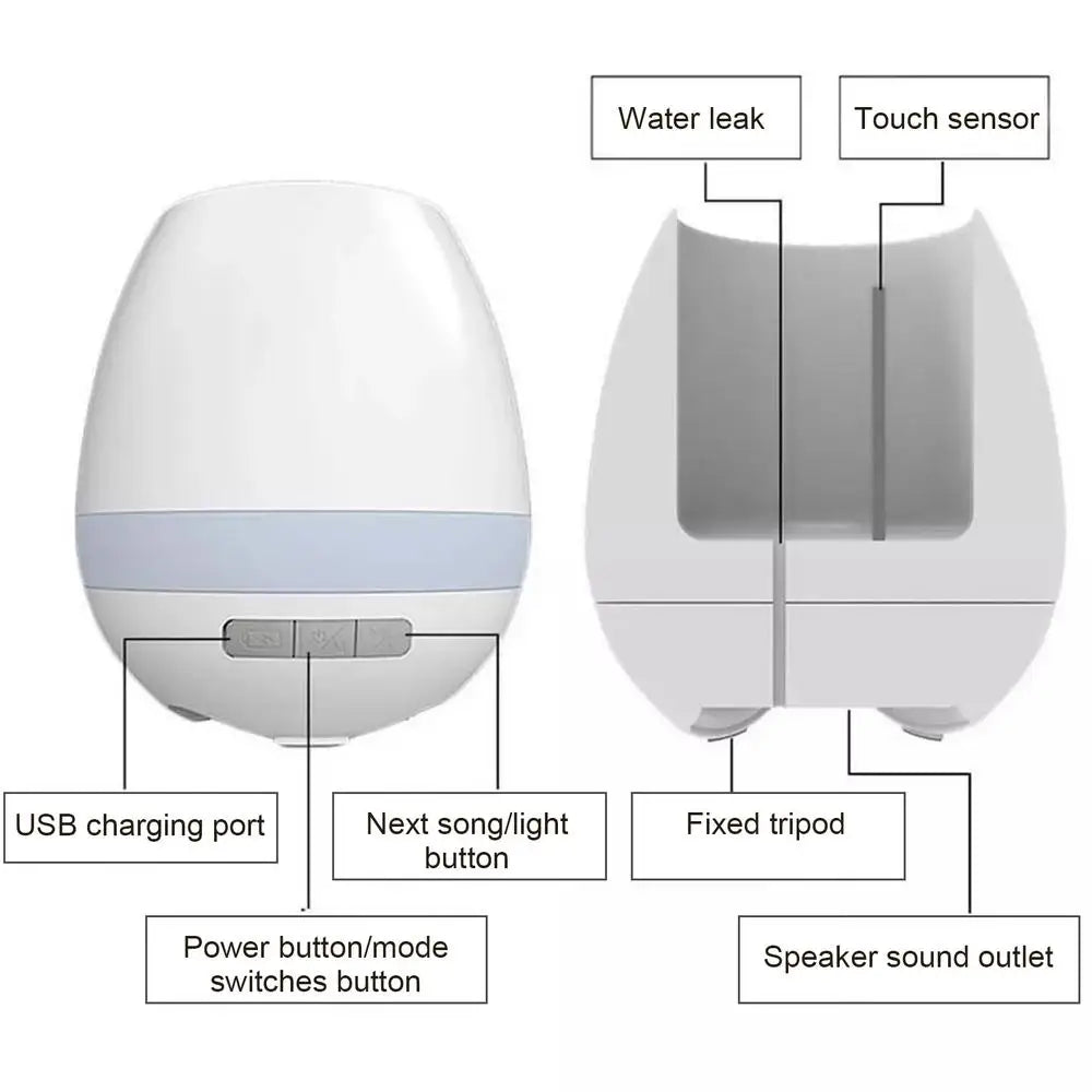 Smart Flowerpots Indoor Plant Pot Easy And Fun Plant Care Tech Wireless Speaker For Home Gardening Travel-friendly Decor Living