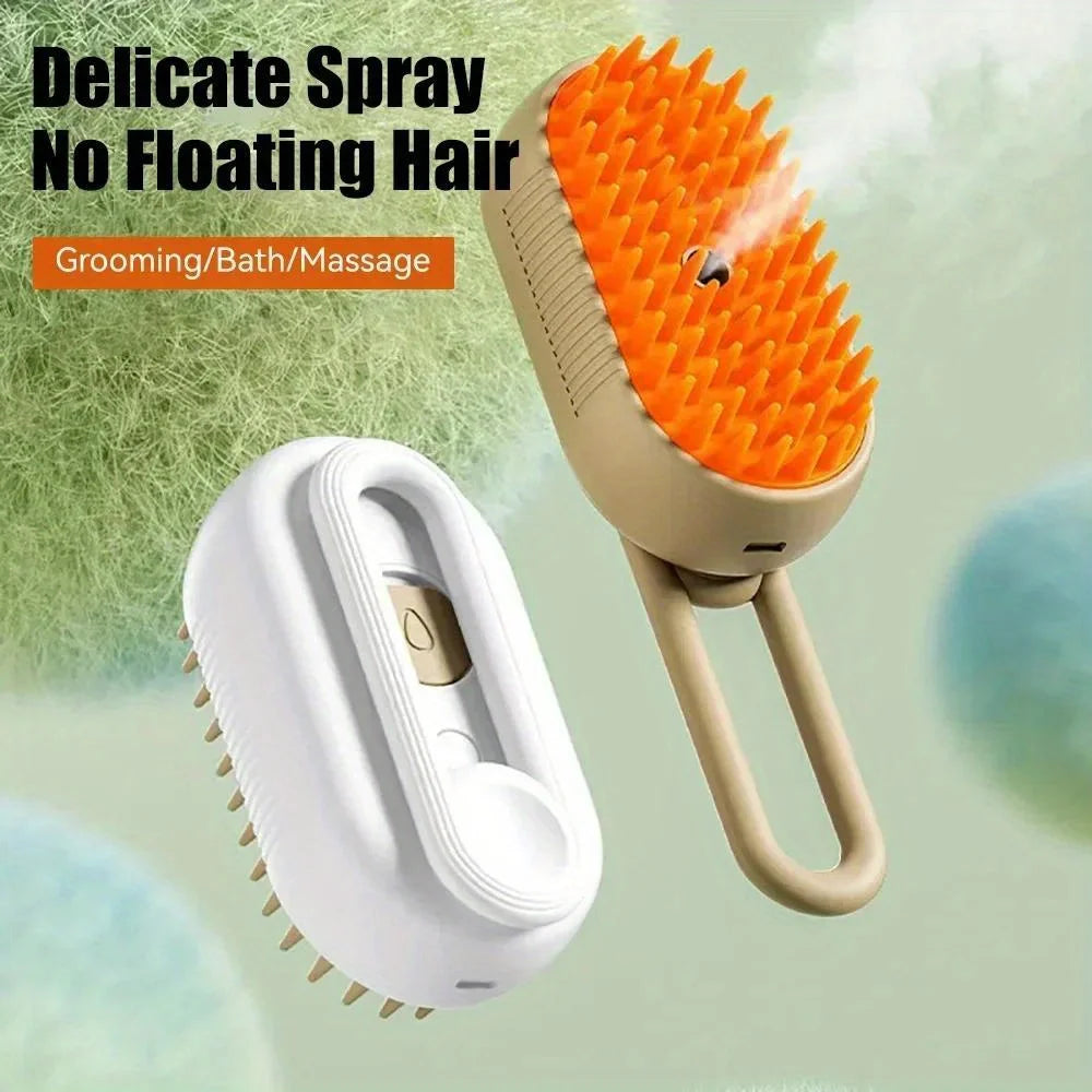 Steam Brush Cat Brush Cats Vaporizer Pet Hair Brush Remover Pets Cleaning Steamy Spray Massage Comb
