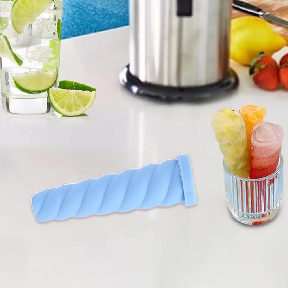 Silicone Popsicle Molds Reusable Ice Pop Sleeves Long Popsicle Maker Homemade 3-Color Ice Cream Mould Freezer Tubes With Lids