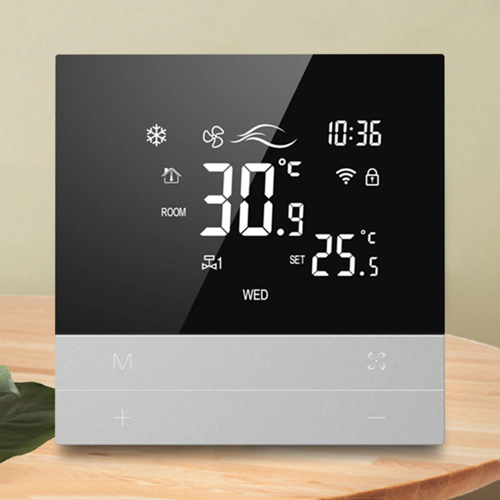 WiFi Smart Central Air Conditioner Thermostat 2 4 Pipe Smart Air Conditioning Panel Voice Tuya Temperature Controller for Alexa
