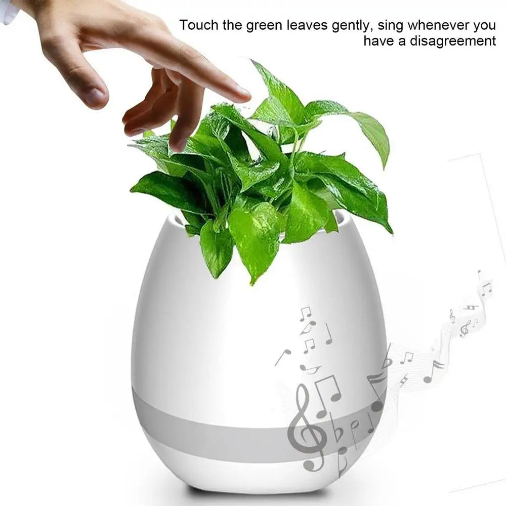 Smart Flowerpots Indoor Plant Pot Easy And Fun Plant Care Tech Wireless Speaker For Home Gardening Travel-friendly Decor Living