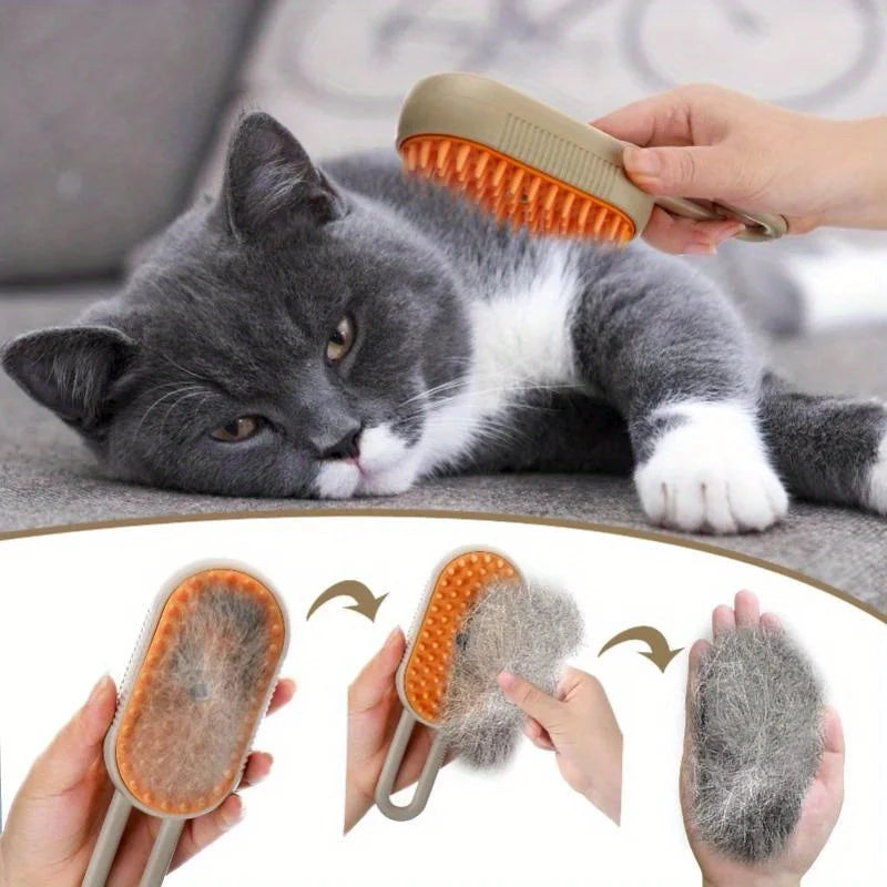 Steam Brush Cat Brush Cats Vaporizer Pet Hair Brush Remover Pets Cleaning Steamy Spray Massage Comb
