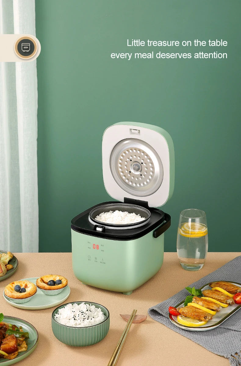 1.2L New Mini Rice Cooker Small 1-2 Person Rice Cooker Household Single Kitchen Small Household Appliances WIth Handle EU Plug