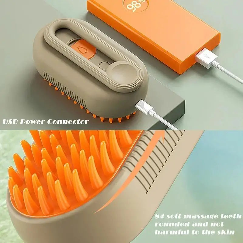 Steam Brush Cat Brush Cats Vaporizer Pet Hair Brush Remover Pets Cleaning Steamy Spray Massage Comb